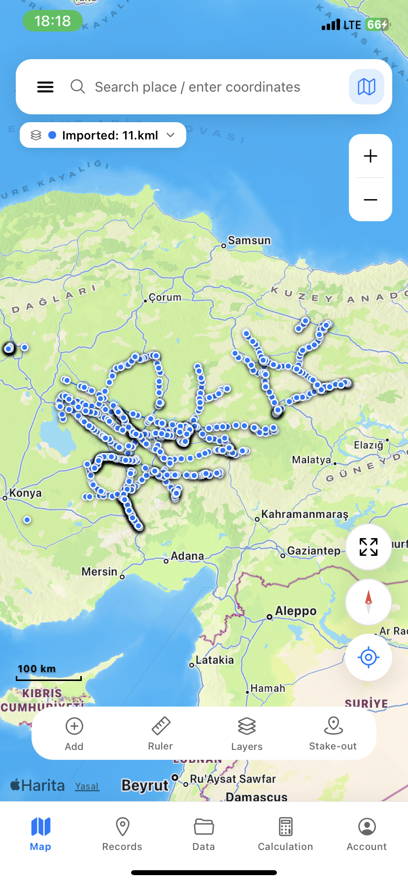 Thousands of imported points across Türkiye